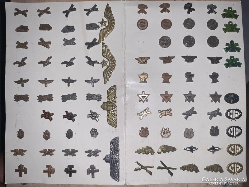 Hungarian People's Army insignia and cap insignia collection