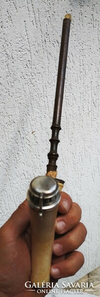 Antique silver cap lid pipe .13 See. 1850-1867 Ig when it was made. Biedermeier