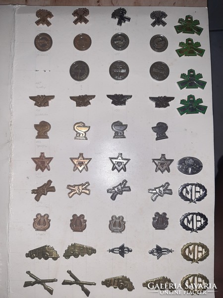 Hungarian People's Army insignia and cap insignia collection