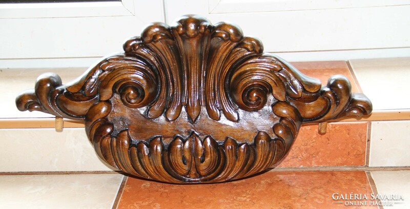 German tin carving, carving, ornament in beautiful condition 43 cm