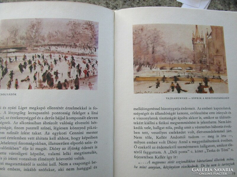 1978 Pereházy Károly : A városliget BUDAPEST Diósy Antal akvarelljeivel és fekete-fehér képek