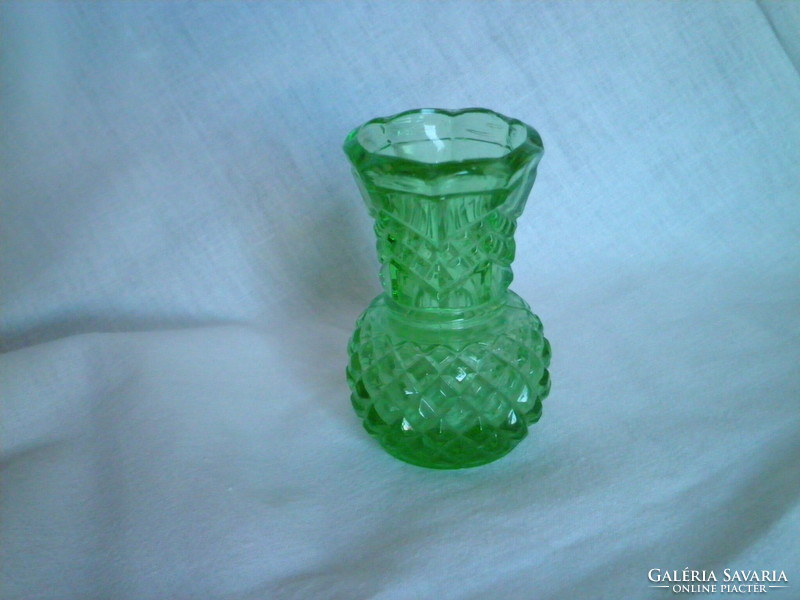 Old cast glass violet vase