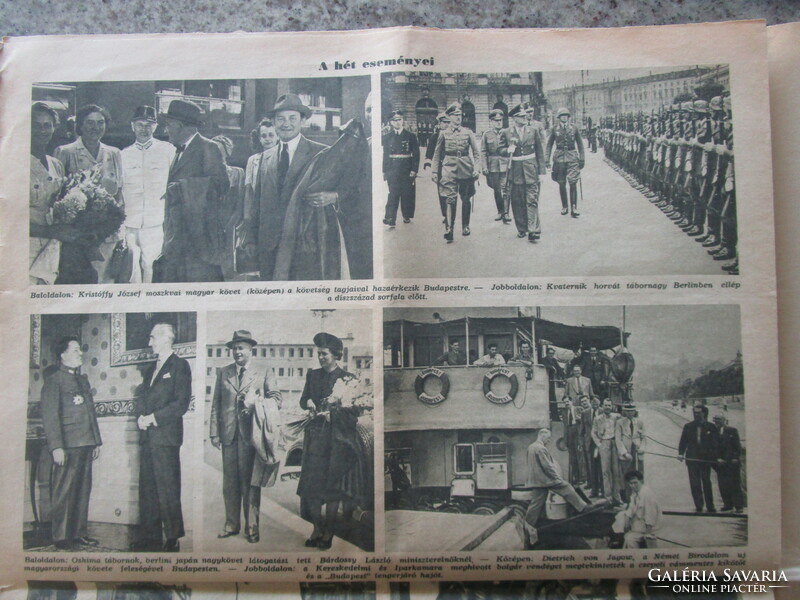 1941 Képes sándány newspaper Miklós Horthy Transylvania's new bread festival ii. World War Social Life