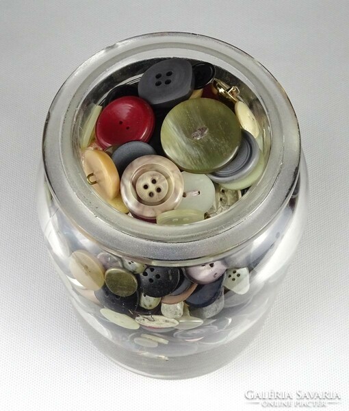 1K094 old mixed button package in mason jar