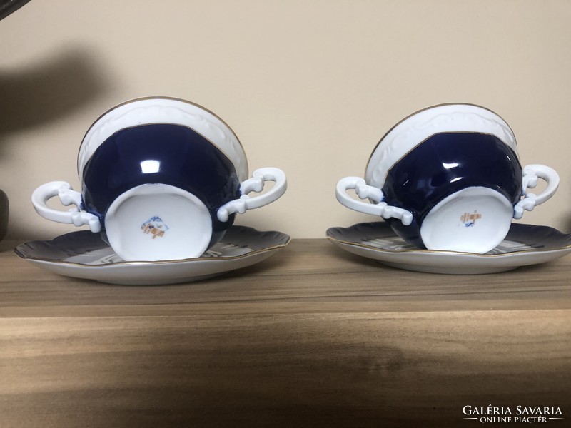 Zsolnay két füles pompadur csésze