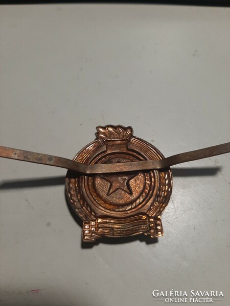 Cancer age firefighter cap badge, in good condition