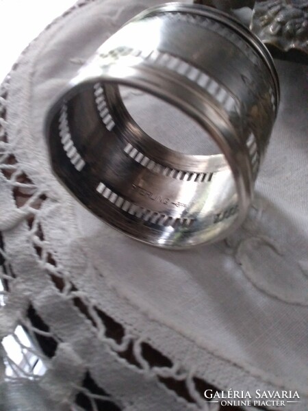 Sterling silver marked, valeria engraved napkin ring