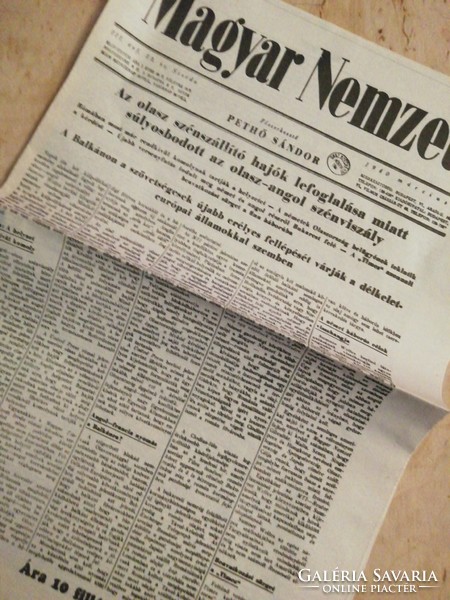 Magyar Nemzet újság 1940 marcius 6