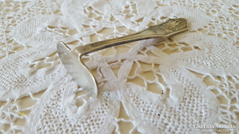 Old, silver-plated Berndorf children's cutlery, butter scraper