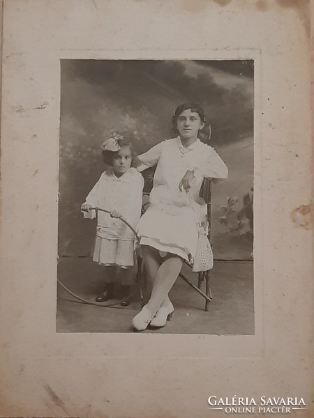 Régi lány testvér fotó  1916 - ból