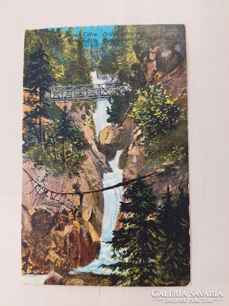 Tatras, giant waterfall, 1913, postcard