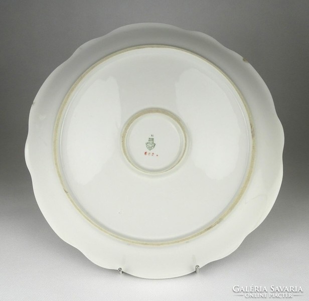 1K111 old Zsolnay porcelain cake serving bowl 29.5 Cm
