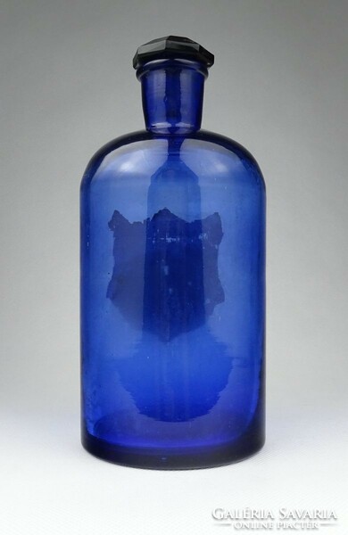 1I617 old blue pharmacy apothecary bottle sol. Jodi spir.