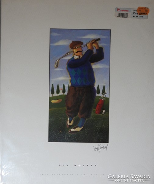 Engel Verkerke - Művészi nyomat – eredeti, bontatlan csomagolásban –  The Golfer By Paul Greenwood