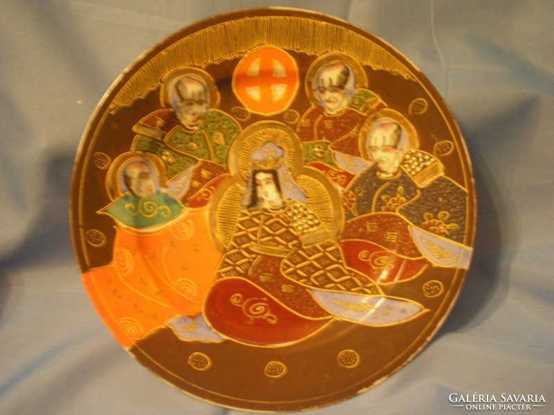 E26 antique, richly gilded cartilage with Japanese empress. Bowl rarity 22 cm giftable condition