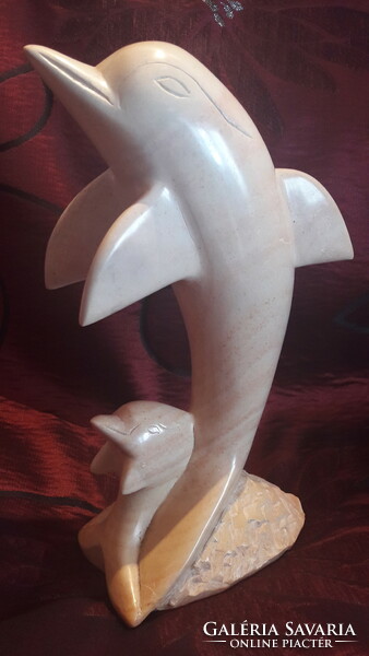 Dolphin stone statue (m2897)