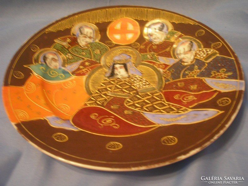 E26 antique, richly gilded cartilage with Japanese empress. Bowl rarity 22 cm giftable condition