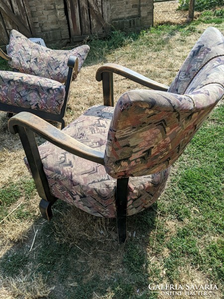 Pair of art deco armchairs (2)