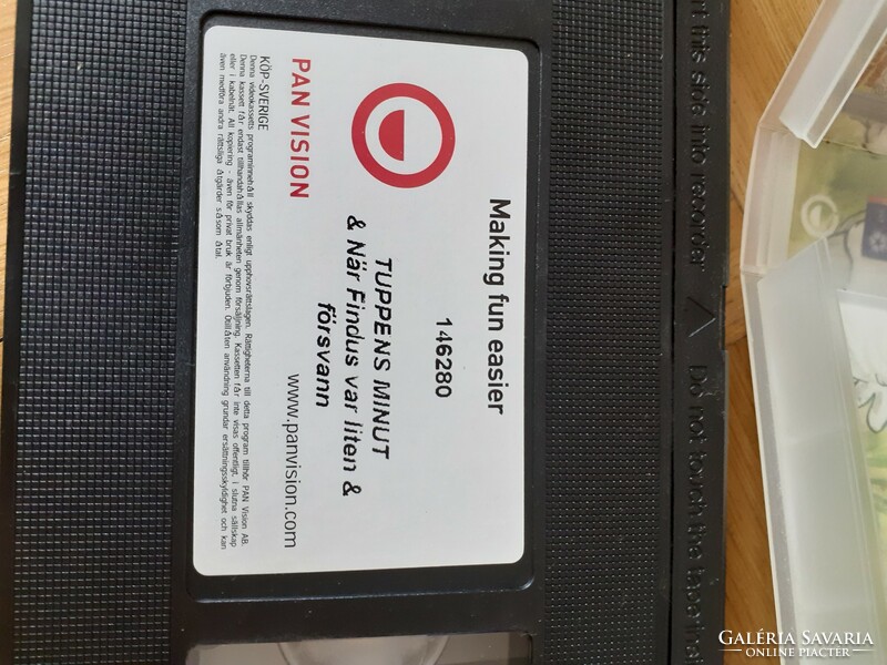 Pettson és Findusz VHS svéd Tuppens Minut video kazetta