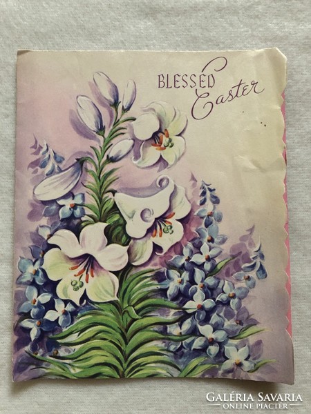 Old Easter flip postcard, greeting card