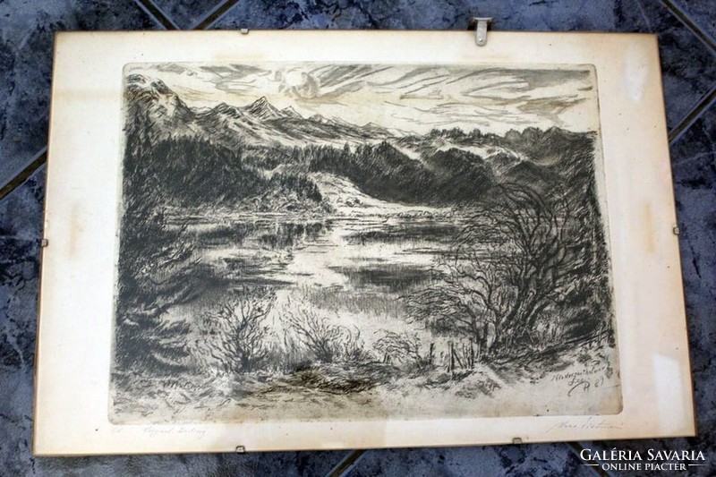 2 Landscape etchings