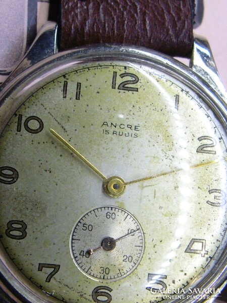 Ancre, newly chromed case, serviced, small seconds movement !!