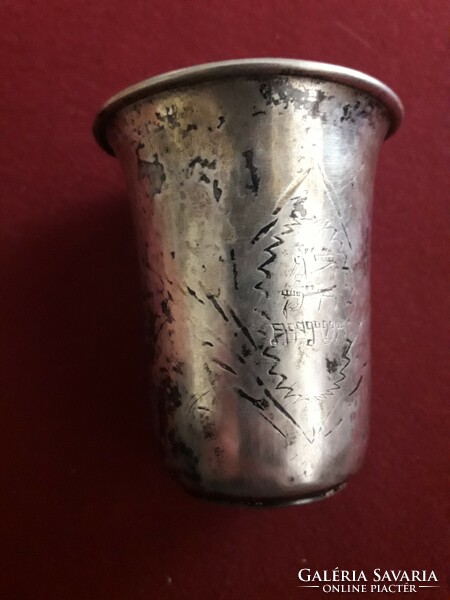 Antique silver baptismal cup with Hebrew inscription!