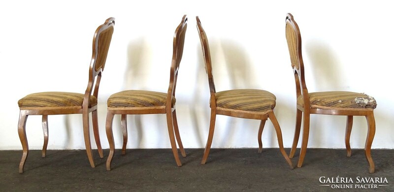 0T431 antique backrest Biedermeier chair 4 pieces