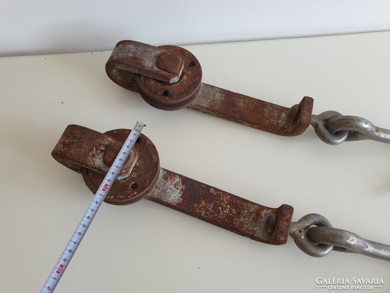 Old large industrial iron screw hook