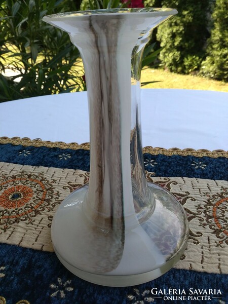 Czech bohemia glass multi-level vase or candle holder