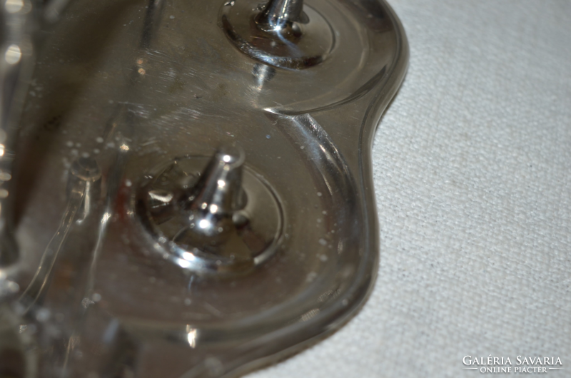 Krómozott fém italkínáló pohártartó  ( DBZ 0096 )