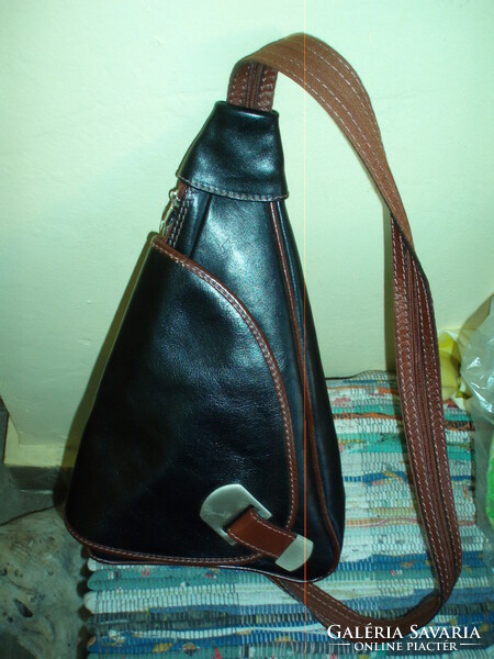 Vintage Italian leather backpack, shoulder bag
