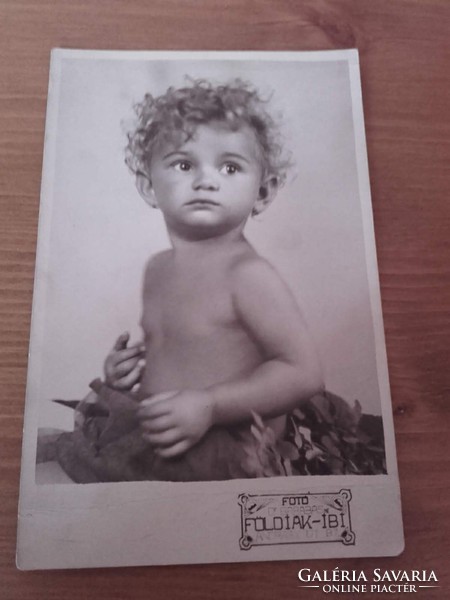 Egy bájos gyermek : Évike 1929.  - Dr Barabásné Földeák-Ibi fotó,fénykép,fotográfia, levelező-lap.