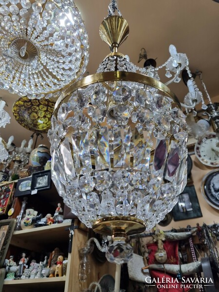 Crystal basket chandelier