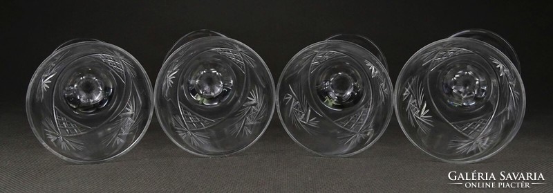 0B283 old base polished glass glass set 4 pcs