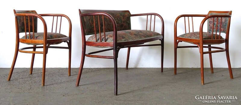 0X905 old art nouveau thonet salon sofa set