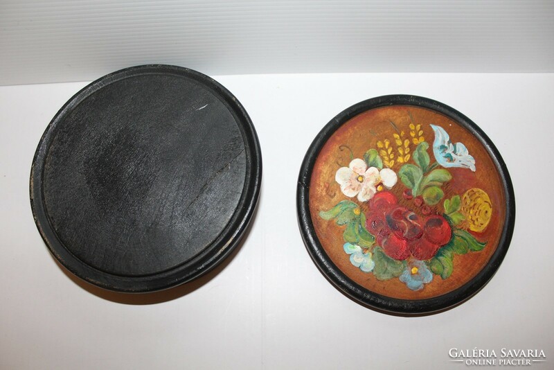 Painted small wooden box