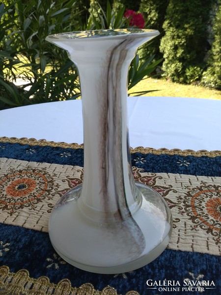 Czech bohemia glass multi-level vase or candle holder