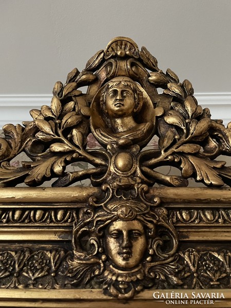 Baroque - classicist carved, gilded mirror from the second half of the 1800s