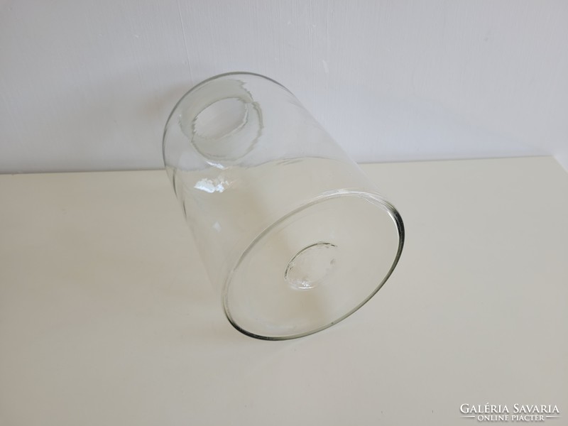 Régi vintage nagy méretű befőttes dunsztos huta üveg 5 L 33 cm