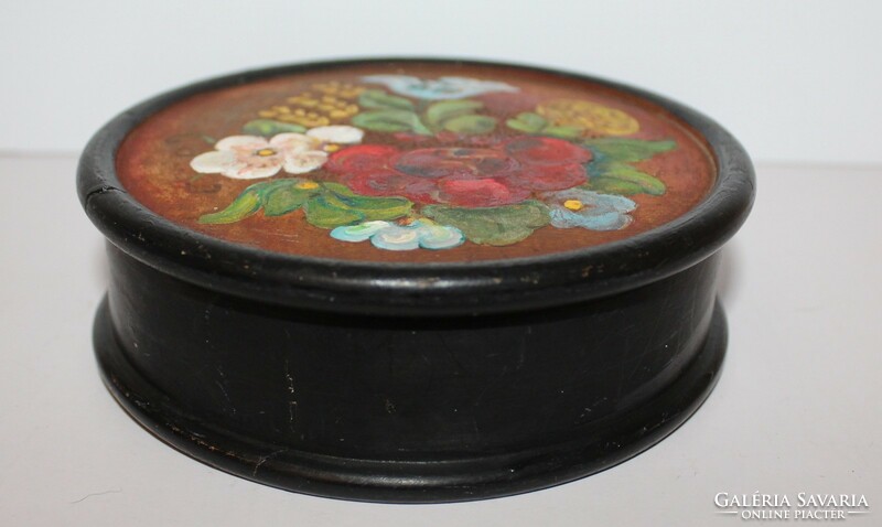 Painted small wooden box