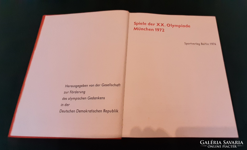 SPIELE DER XX.OLYMPIADE MÜNCHEN 1972  - német-nyelvű - RITKASÁG (24)