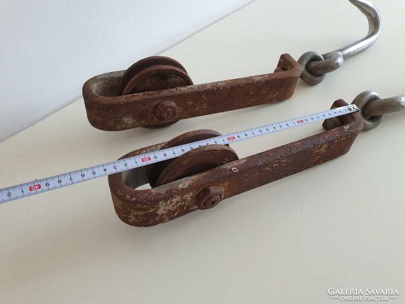 Old large industrial iron screw hook