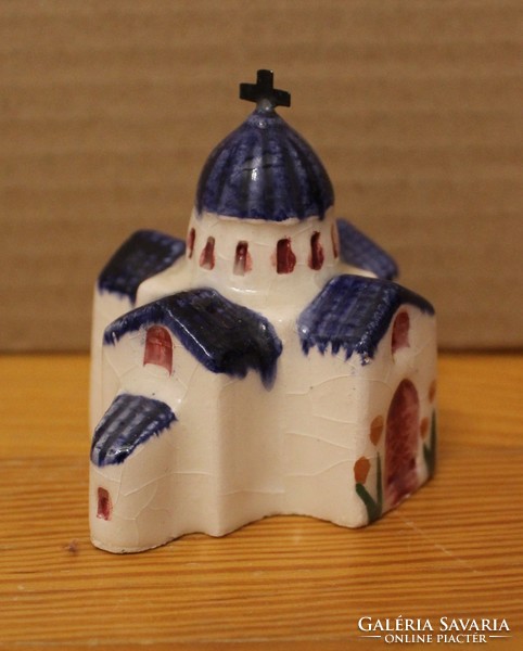 Tiny ceramic buildings