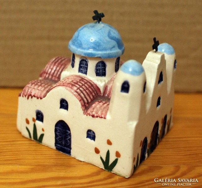 Tiny ceramic buildings