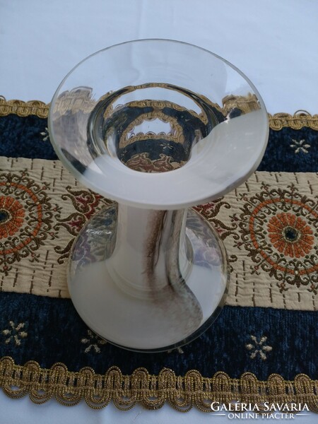 Czech bohemia glass multi-level vase or candle holder