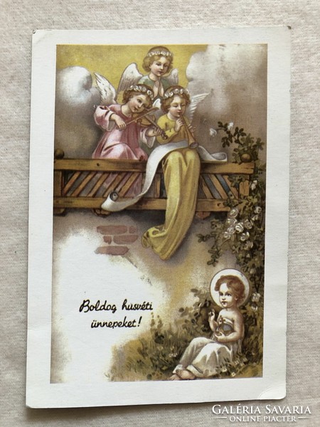 Régi Húsvéti képeslap - postatiszta