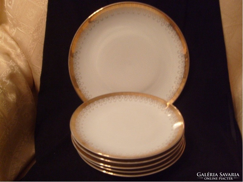 E26 antique monarchy rarity rich gold decorative plate set of 6 for sale
