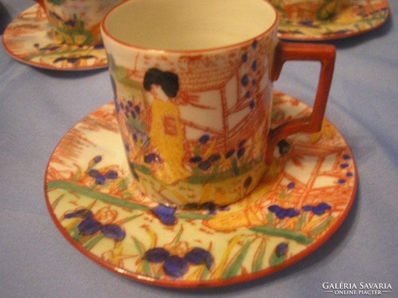 E26 antique Japanese bone china tea/coffee set marked monarchy beli rarity for sale