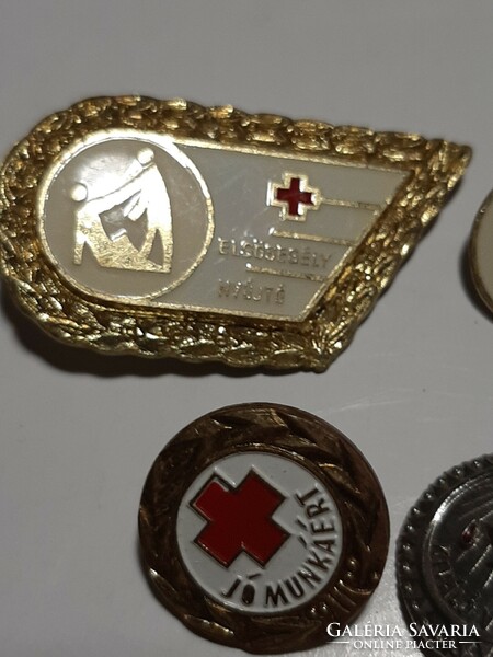 Blood donation and first aid badges 6 pcs